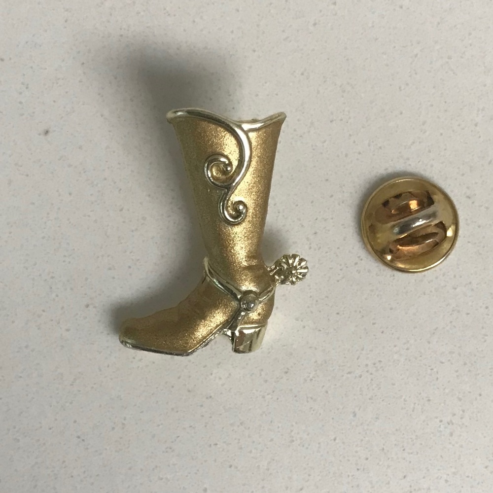 Vintage Western Cowboy Boot Hat / Lapel Pin Brooch
